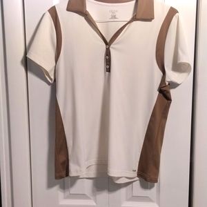 IZOD Golf Cool FX 3 button short sleeve shirt Large